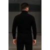 Erkek Tam Boğazlı Balıkçı Yaka Triko Kazak Kalın Fitilli - Siyah