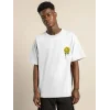 Erkek Kısa Kol Yazlık Tişört Bisiklet Yaka Baskılı Oversize T-Shirt - Beyaz