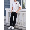 Erkek Kısa Kol Yazlık Tişört Bisiklet Yaka GÜL Baskılı T-Shirt - Beyaz
