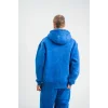 ERKEK 3 İplik Pamuklu Oversize Kapüşonlu Yıkamalı Hoodie SweatShirt - Mavi