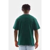 erkek  Düz Bisiklet Yaka T-Shirt - Koyu Yeşili