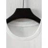Erkek LB Baskılı Tişört Bisiklet Yaka Kısa Kol T-shirt - Beyaz