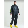 Erkek Motorcu Kurye Su Geçirmez Yağmurluk Takım - Siyah