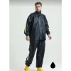 Erkek Motorcu Kurye Su Gecirmez Yağmurluk Takım - Siyah