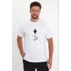 Erkek T-Shirt Nihilist Penguen Baskılı Bisiklet Yaka Kısa kol yazlık Tişört - Beyaz