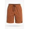 Erkek otoban Dokuma Şort Beli Lastikli Bağcıklı, Cepli, Rahat Kesim Günlük Yazlık Şort - Kahverengi