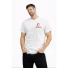 Erkek TÜRKİYE Ay Yıldız Baskılı Taraftar Forma T-Shirt - Beyaz
