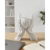 Estetik El Figürlü Dekoratif 3D Baskı Vazo Saksı Ev Dekorasyonu