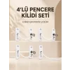 Ev Tipi Pencere Güvenlik ve Emniyet Kilidi 4 Adet Set