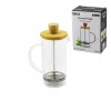 French Press Bambu Kapak 350ml Cam Bitki Süzgeçi Bx40
