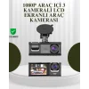 G-Sensörlü 3lü Kayıtlı Araç Kamerası