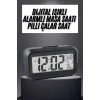 Gece Dijital Masa Saati Dijital Alarmlı Led Ekran Pilli Çalar Saat