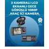 Gece Görüşlü 3lü Araç Kamerası – Geri Görüş Destekli 170° Geniş Açı