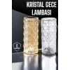 Gece Lambası Kristal Lamba Dokunmatik Şarjlı Hediyelik