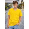 Genç Erkek Çocuk V Yaka Tişört Model - Sarı