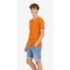 Genç Erkek Çocuk V Yaka Tişört Model - Turuncu