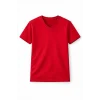 Genç Kız Çocuk V Yaka Tişört Model - Kırmızı