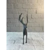 Geyik Figürü Gri Modern Salon ve Raf Dekoru