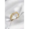 Gold Renk Sarmal Model Kadın Yüzük