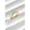 Gold Renk Şerit Zirkon Taşlı Kadın Yüzük