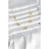 Gold Renk Yonca Model VIP Seri Kadın Kolye
