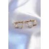Gold Renk Zirkon Taşlı Yıldız Model Kadın Küpe