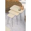 Gold Tel Zigon Krem Bej 3lü