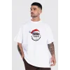 Erkek Yılbaşı Tişört Kısa kol Yazlık Gözlüklü Noel Baba Baskılı T-shirt - Beyaz