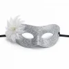 Gümüş Simli Tüylü Balo Maskesi