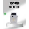 Güneş Enerjili Dış Mekan Sensörlü Duvar Lambası IP65 Su Geçirmez