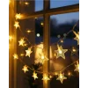 Günışığı Beyaz Yıldız Işık Zinciri 5 Metre Enerji Tasarruflu Dekor