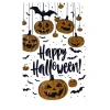 Halloween Temalı Balkabaklı Duvar Sticker Seti