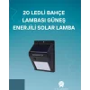 Hareket Sensörlü Solar Lamba | 120° Algılama Açısı 3-4 Metre Mesafe Suya Dayanıklı LED