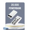 Hızlı Şarj Destekli 20.000mAh Powerbank USB Type-C Lightning LCD