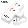 HOCO AC12A 2500W 2 Priz + 3 USB + 30W Type-C Multifonksiyonel Priz Çoğaltıcı Şarj Aleti-(5775)