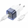 HOCO C131A Platinum PD30W+QC3.0 Girişli Hızlı Şarj Başlığı Ve Type-C To iPhone Lightning Kablo-(5775)