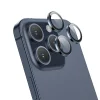 HOCO Crystal Clear iPhone 15 Pro-15 Pro Max HD 3D Metal Çerçeveli Kamera Koruyucu Lens-(5775)