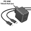 HOCO CS15A 30W Type-C Şarj Aleti + Type-C to iPhone Lightning Kablo Seti-(5775)