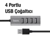 HOCO HB1 80cm Kablolu 4 Portlu USB Çoğaltıcı HUB Adaptör-(5775)
