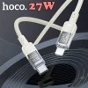 Hoco U129 Transparan Type-C to Lightning  Data ve Şarj Kablosu 1m-(5775)