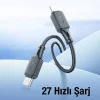 HOCO X101 27W Type-C to iPhone Lightning Hızlı Şarj ve Data Kablosu-(5775)