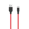 HOCO X21 USB to Type-C 3A Silikon Hızlı Şarj ve Data Kablosu-(5775)