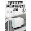 İOS Uyumlu Type-C Girişli Hızlı Şarj 15/15 Pro Max Adaptör ve Kablosu