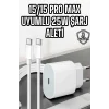 İOS Uyumlu Type-C Girişli Hızlı Şarj 15/15 Pro Max Adaptör ve Kablosu