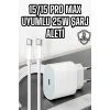 İOS Uyumlu Type-C Girişli Hızlı Şarj 15/15 Pro Max Adaptör ve Kablosu