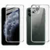 İPhone 11 Pro Metal Çerçeve Ön Arka 3D Full Tempered Cam Koruyucu-(5775)