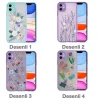 iPhone 12 6.1inç Kamera Korumalı Çiçek Desenli Silikon Kılıf-(5775)