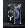 iPhone 12 - Kılıf - Magneticsafe Şeffaf Silikon - Şeffaf