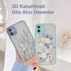 iPhone 12 Mini 5.4inç Kamera Korumalı Çiçek Desenli Silikon Kılıf-(5775)