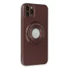 İphone 12 Pro Kılıf Lukka Magneticsafe Kapak - Kahverengi
